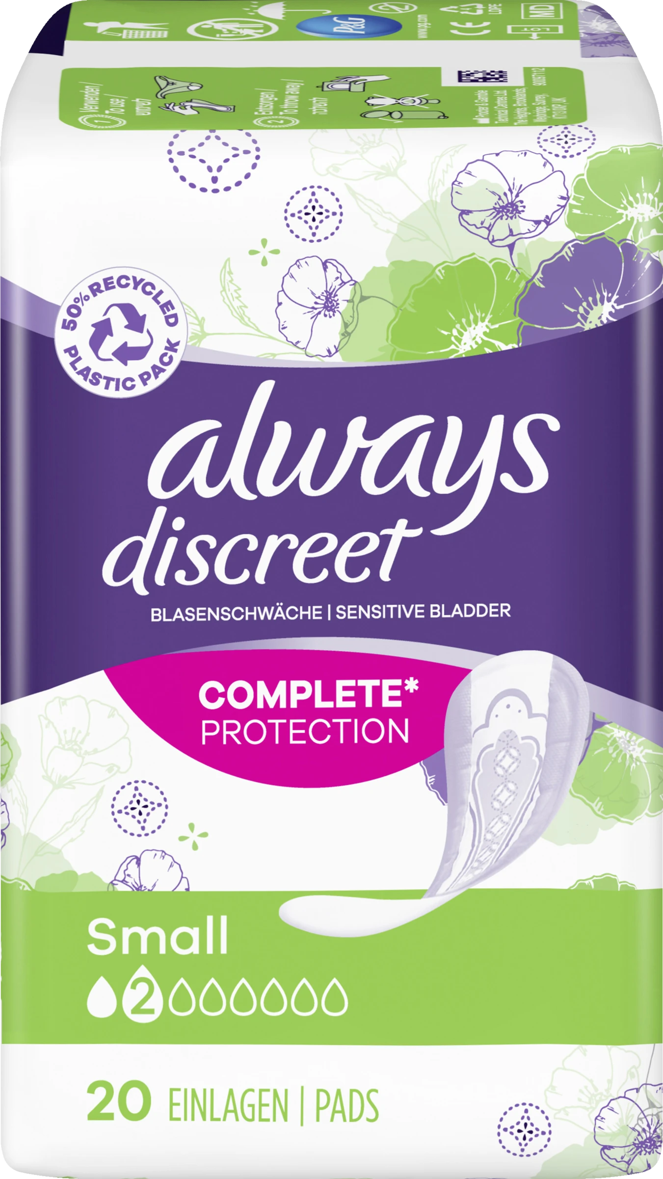 Always® Discreet Inkontinenz Small 2 Always® Discreet Inkontinenz Small – Bild 2