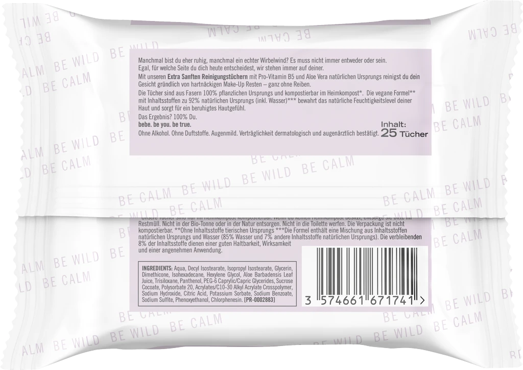 Bebe Extra Sanfte Reinigungstücher Mit Aloe Vera 2 Bebe Extra Sanfte Reinigungstücher Mit Aloe Vera – Bild 2