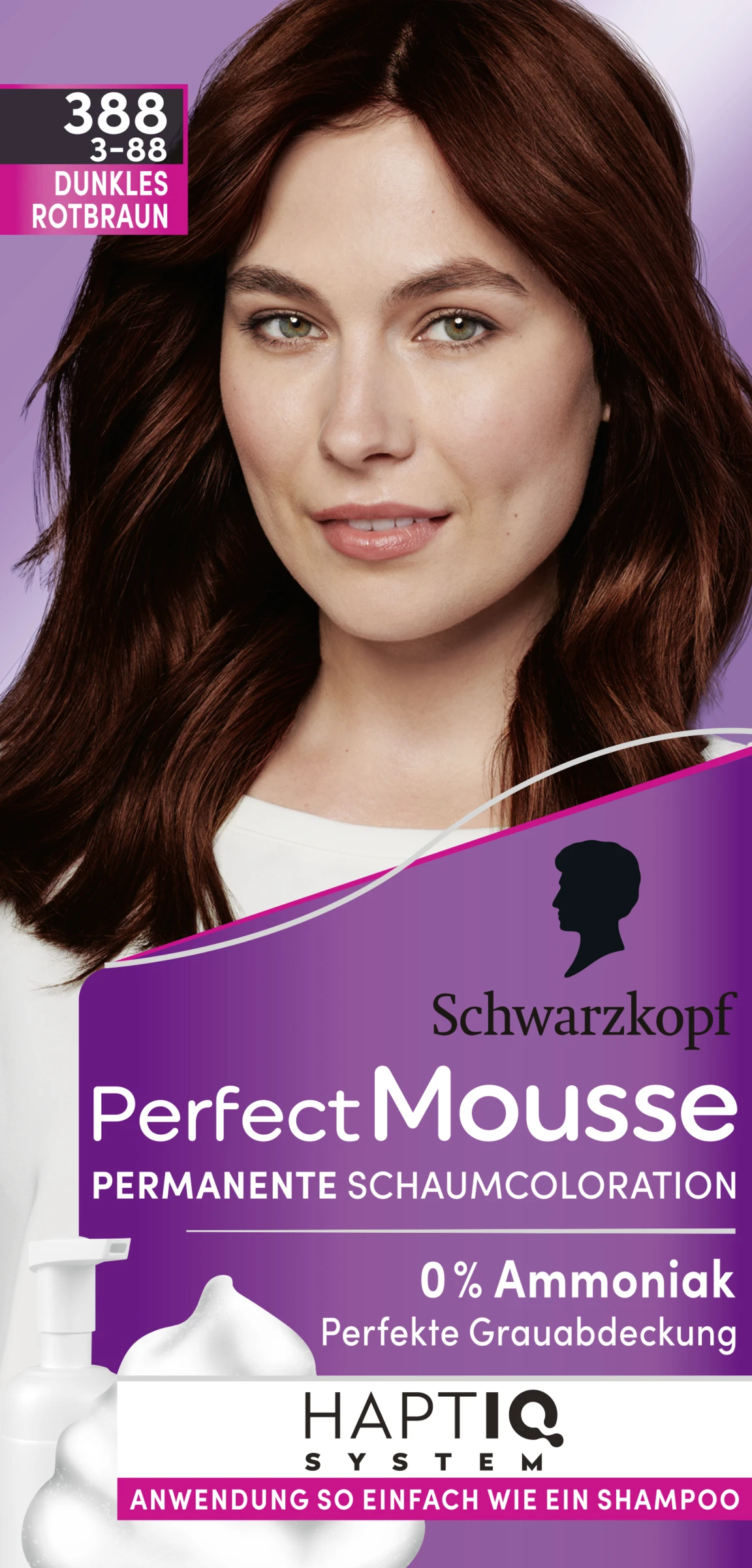 Perfect Mousse Schaumcoloration 388 Dunkles Rotbraun 1 Perfect Mousse Schaumcoloration 388 Dunkles Rotbraun