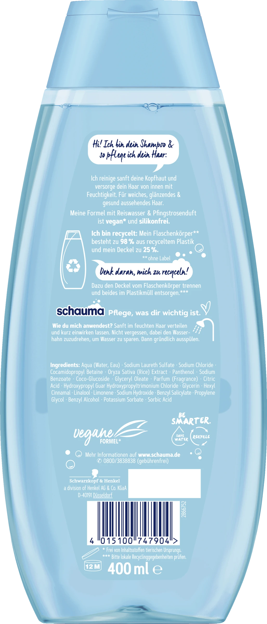 Shampoo Feuchtigkeit & Glanz 2 Shampoo Feuchtigkeit & Glanz – Bild 2