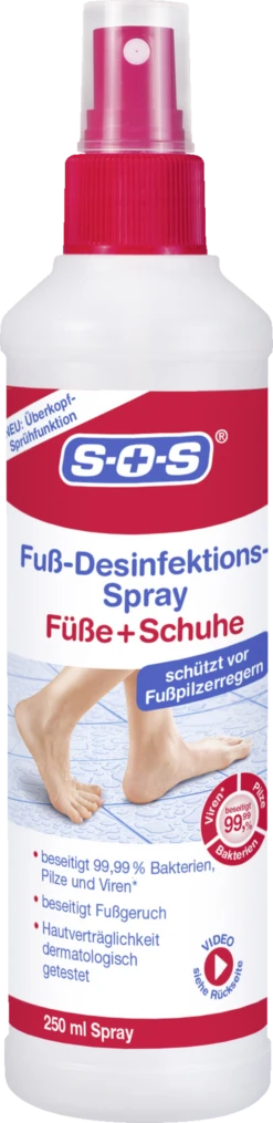 SOS Fuß-Desinfektions-Spray Füße + Schuhe