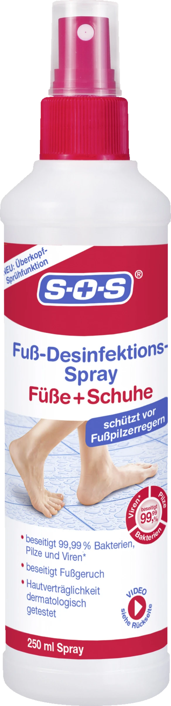 SOS Fuß-Desinfektions-Spray Füße + Schuhe 1 SOS Fuß-Desinfektions-Spray Füße + Schuhe