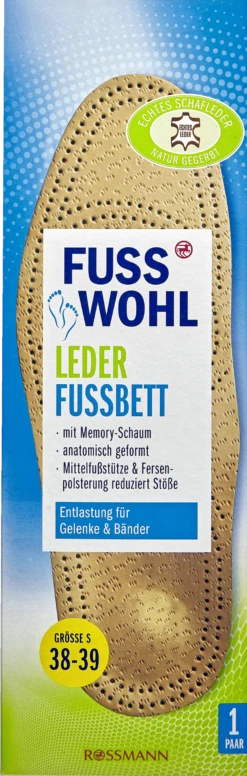 Lederfußbett Größe S 38-39