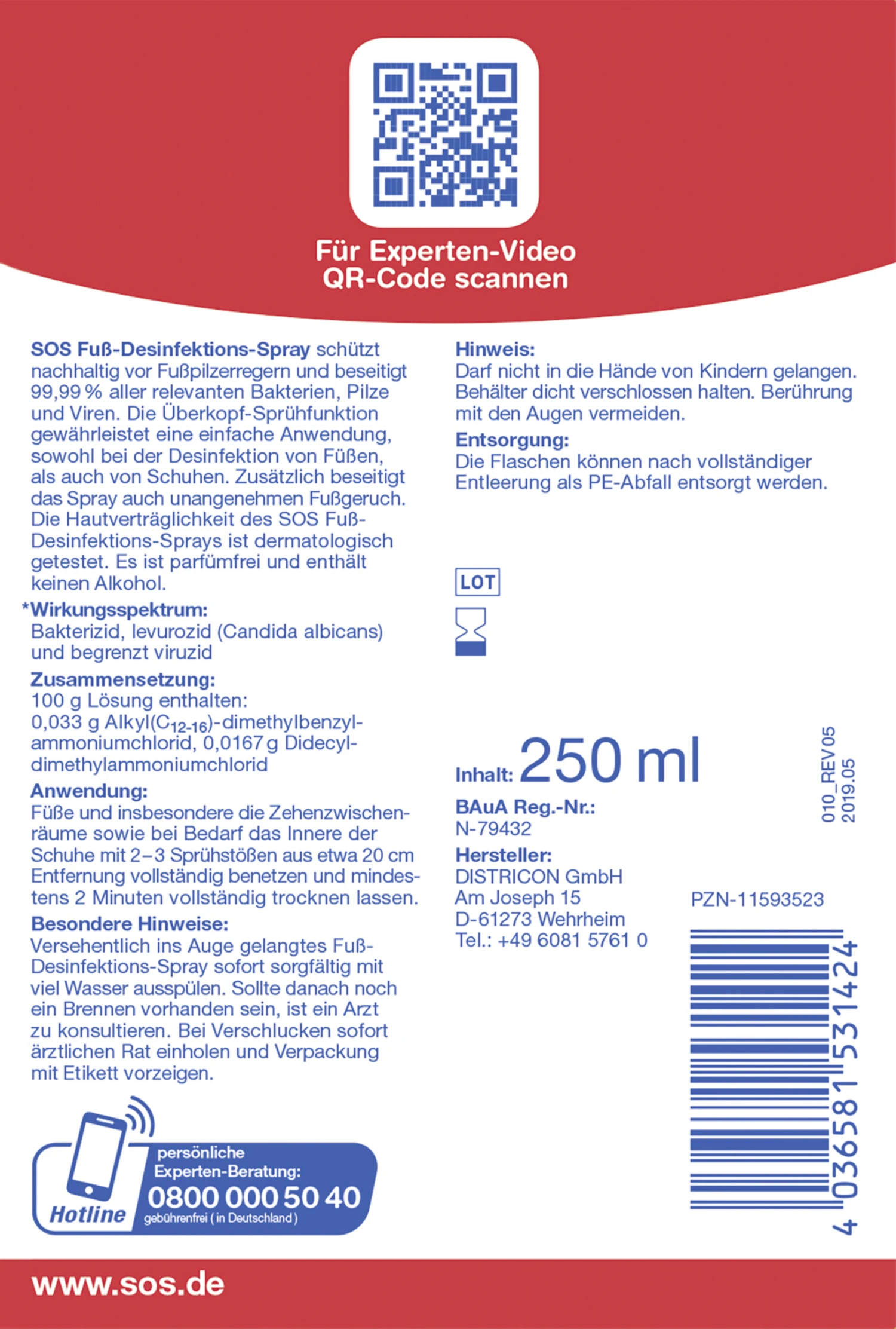 SOS Fuß-Desinfektions-Spray Füße + Schuhe 2 SOS Fuß-Desinfektions-Spray Füße + Schuhe – Bild 2