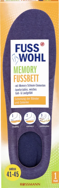 Memory Fussbett Größe 41-45