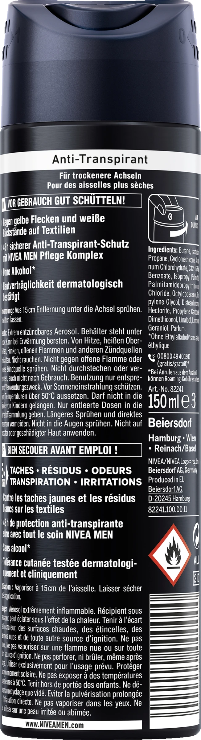 Anti-Transpirant Spray Black & White Invisible Original 2 Anti-Transpirant Spray Black & White Invisible Original – Bild 2