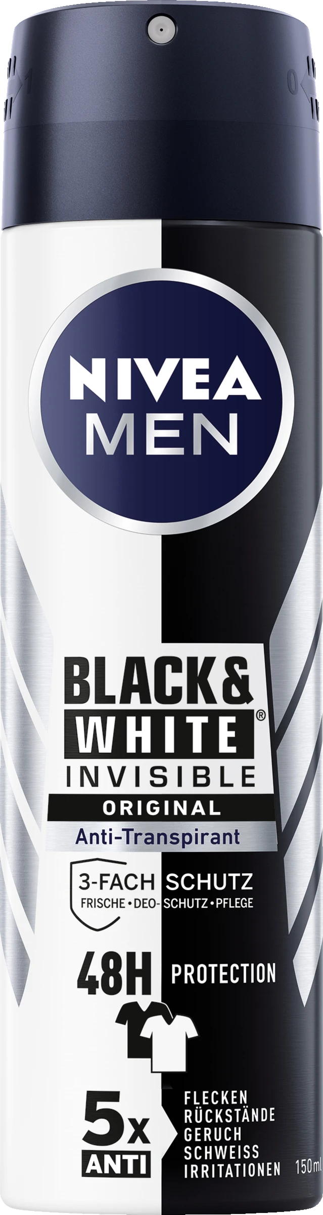 Anti-Transpirant Spray Black & White Invisible Original 1 Anti-Transpirant Spray Black & White Invisible Original