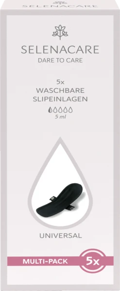 Waschbare Slipeinlage Schwarz Multi-Pack