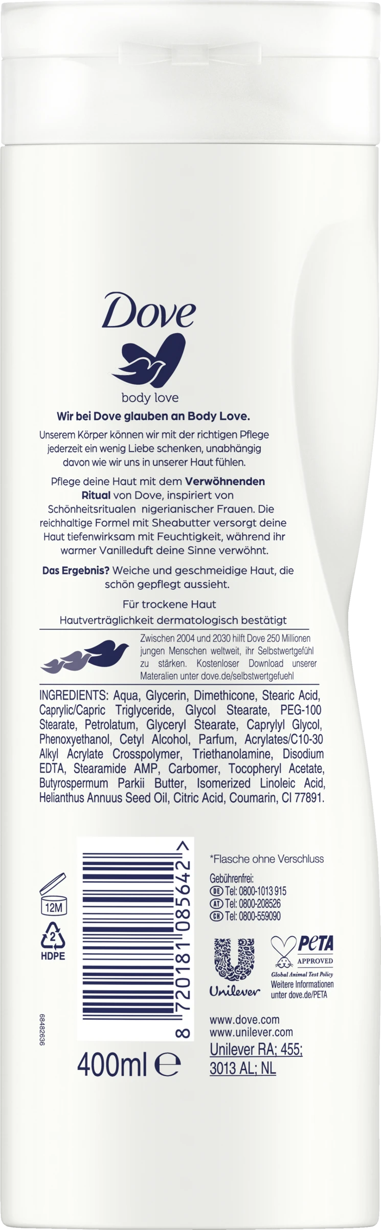 DOVE Body Love Verwöhnendes Ritual Body Lotion 2 DOVE Body Love Verwöhnendes Ritual Body Lotion – Bild 2