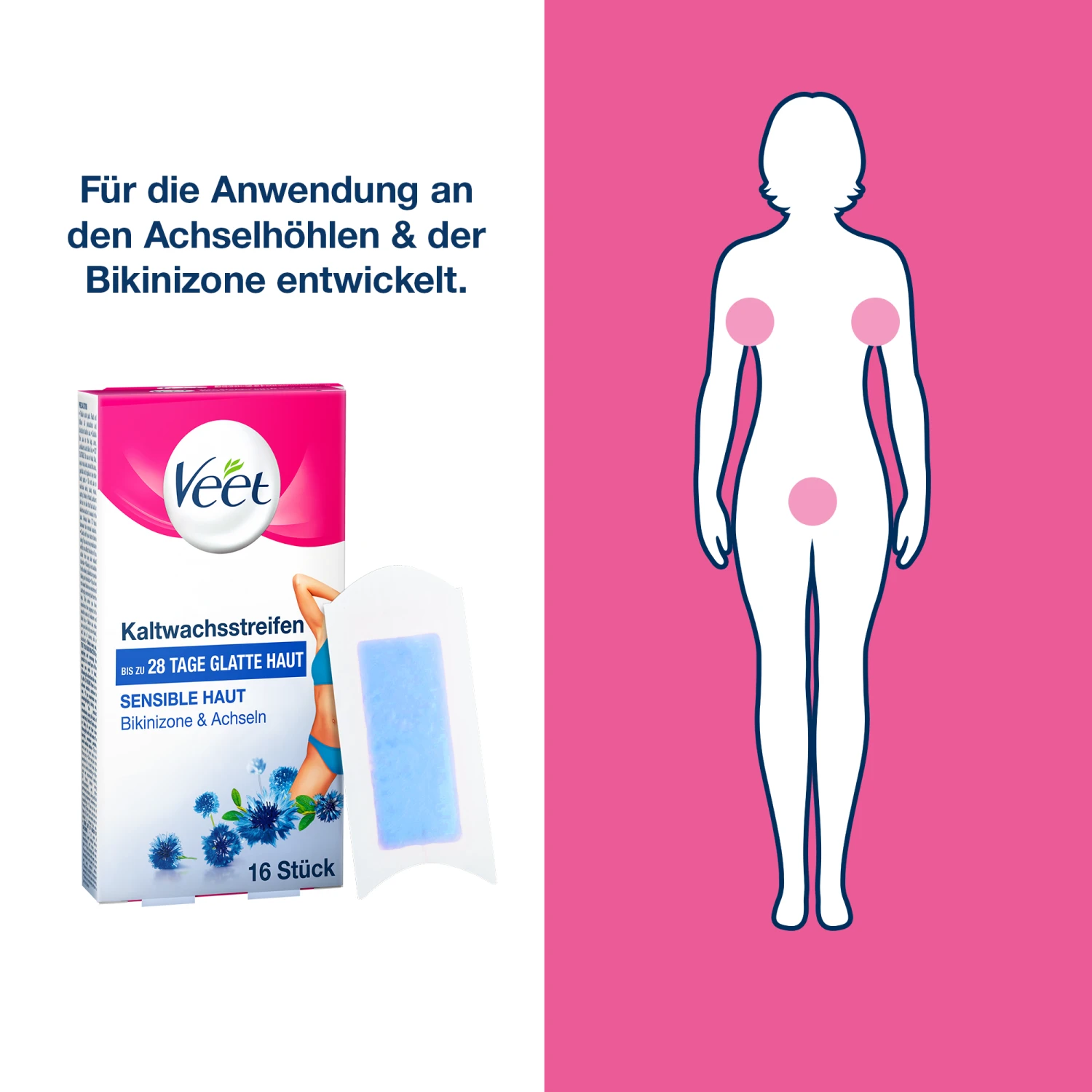 Veet Pure Kaltwachsstreifen Für Bikinizone & Achseln 11 Veet Pure Kaltwachsstreifen Für Bikinizone & Achseln – Bild 11