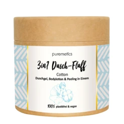 3in1 Dusch-Fluff Cotton Mit Zuckerpeeling