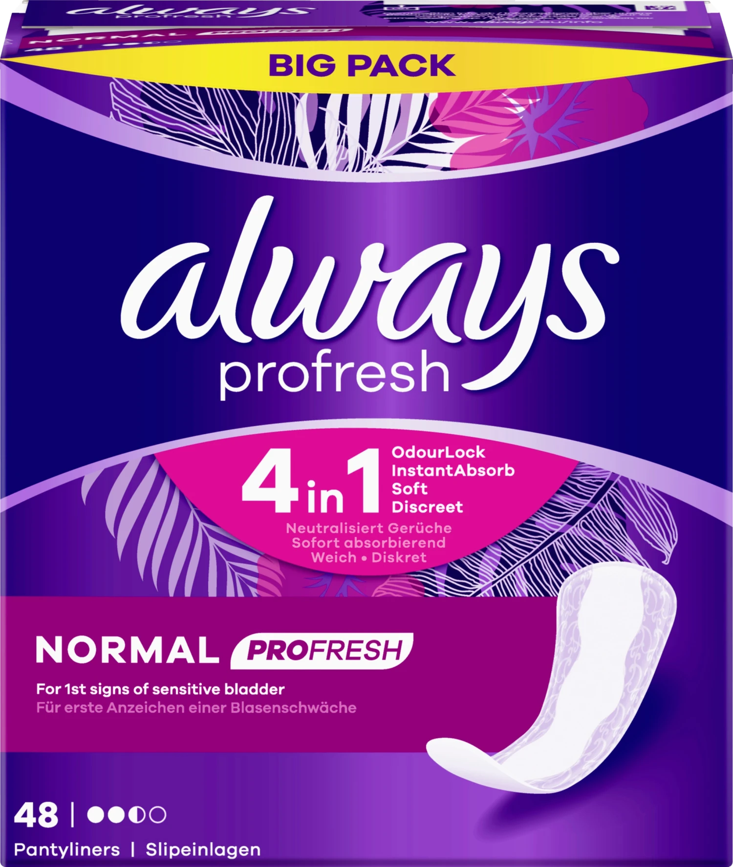 Always® Normal Profresh Slipeinlagen Big Pack 1 Always® Normal Profresh Slipeinlagen Big Pack