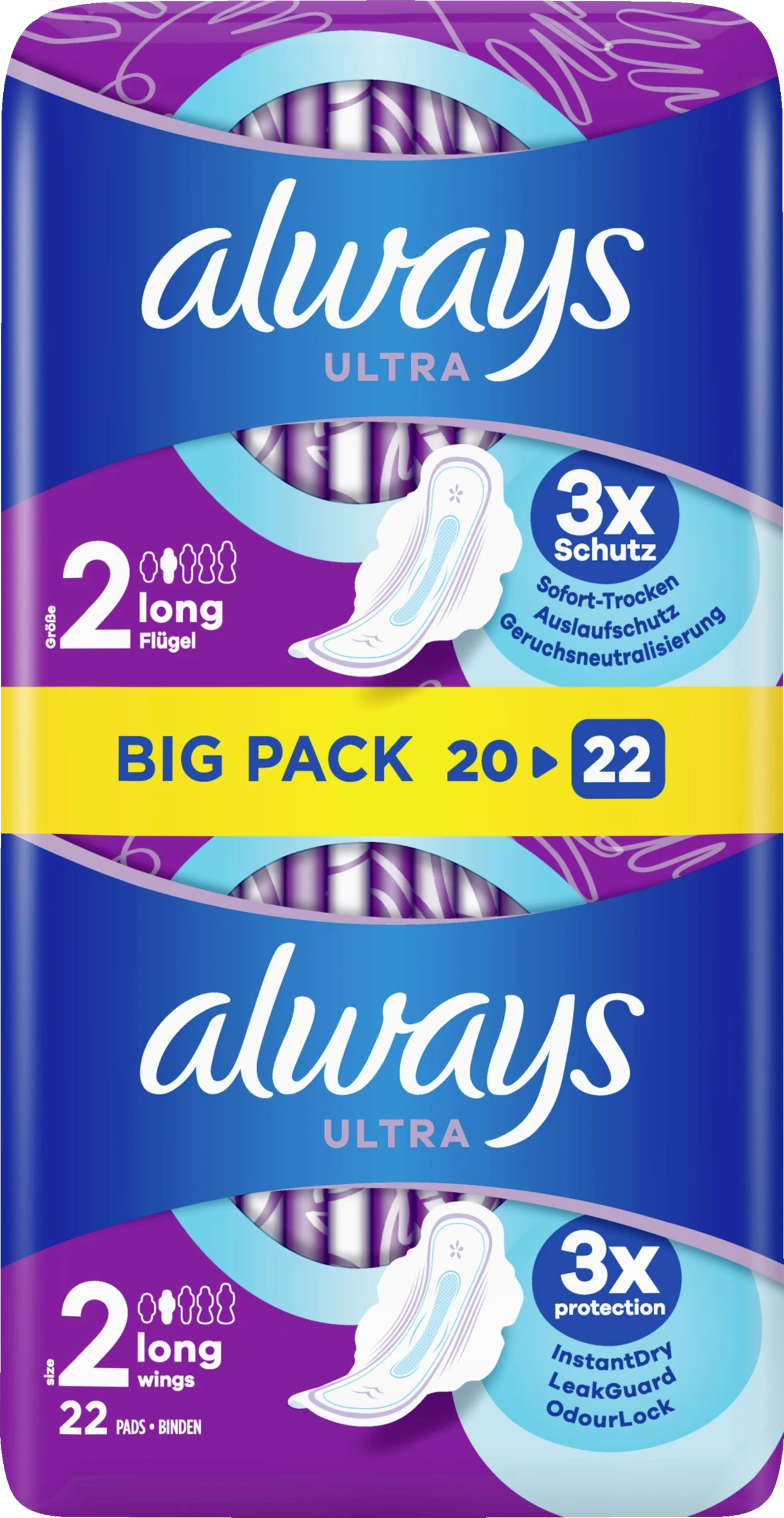 Always® Ultra Long Binden Mit Flügeln Big Pack 1 Always® Ultra Long Binden Mit Flügeln Big Pack