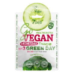 GoVEGAN WEDNESDAY GREEN DAY Tuchmaske