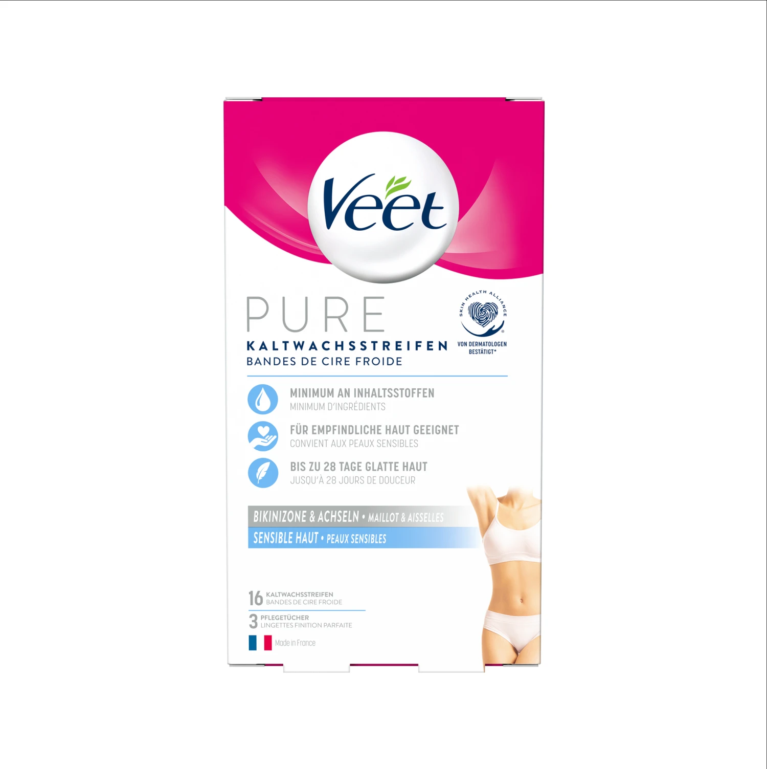 Veet Pure Kaltwachsstreifen Für Bikinizone & Achseln 1 Veet Pure Kaltwachsstreifen Für Bikinizone & Achseln