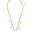 Accessories Perlenkette Mit Muschel-Anhängern, Glasperlen, Mehrafrbig, Sommer, Urlaub
