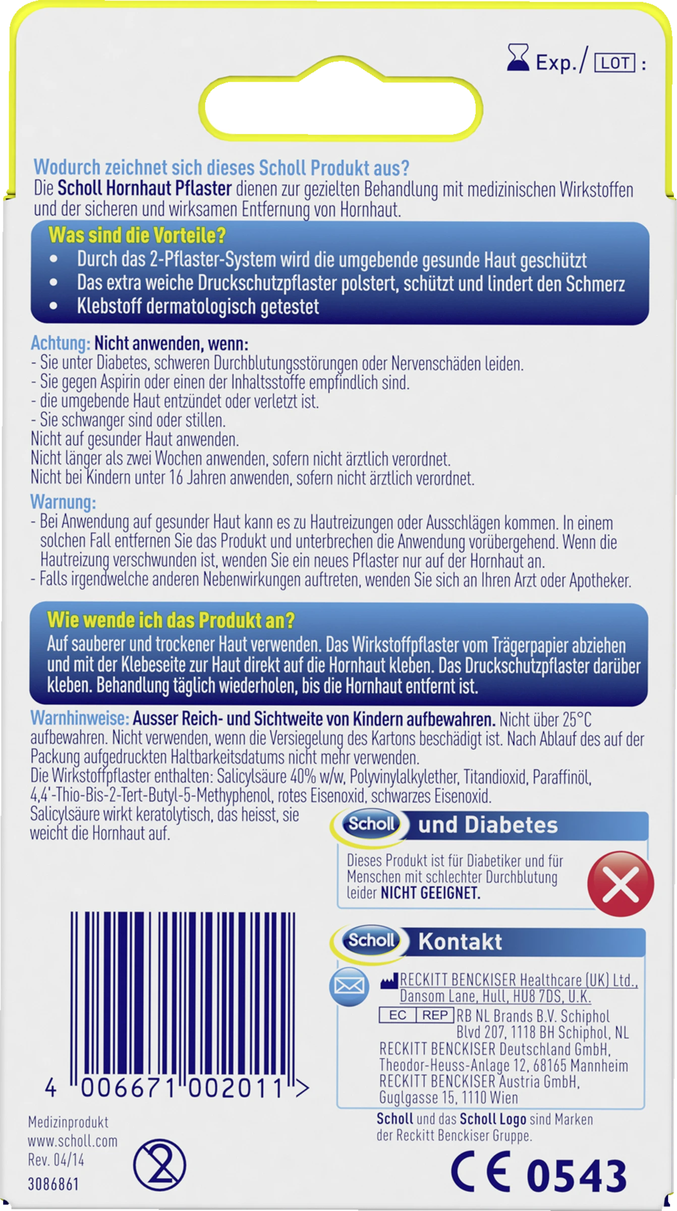Scholl Hornhaut Pflaster 2 Scholl Hornhaut Pflaster – Bild 2