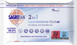2in1 Desinfektions-Tücher Reisegröße