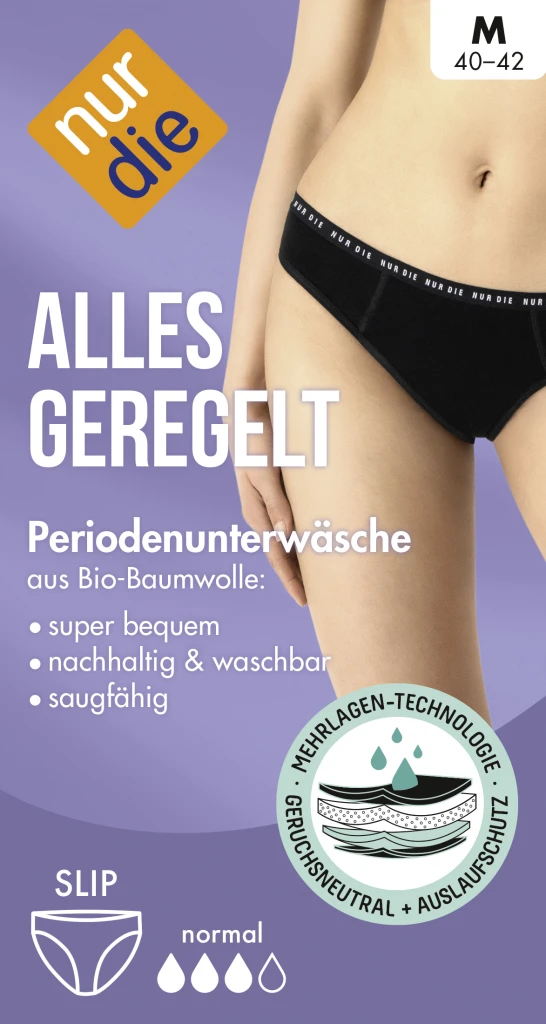 Periodenunterwäsche Slip Normal Schwarz Gr. M 40-42 1 Periodenunterwäsche Slip Normal Schwarz Gr. M 40-42