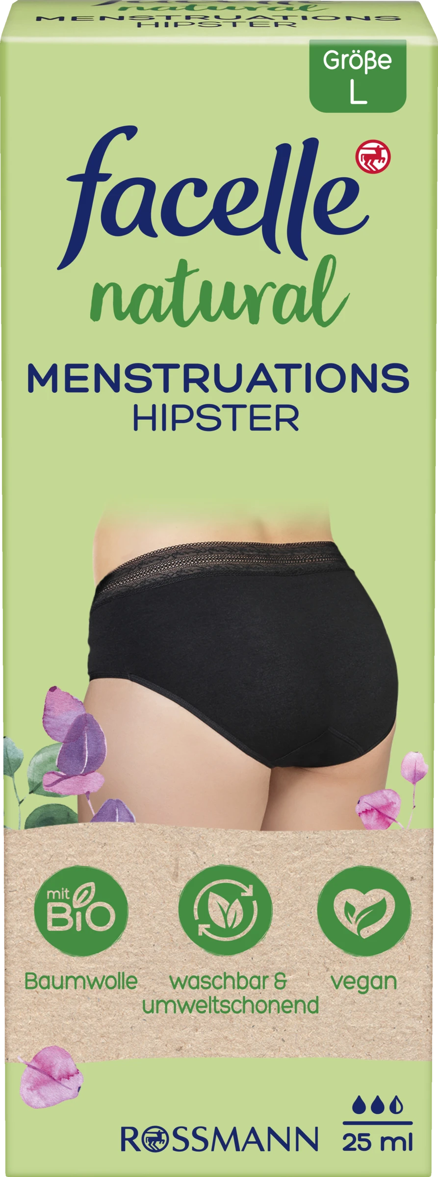 Natural Menstruations Hipster Gr. L Schwarz 1 Natural Menstruations Hipster Gr. L Schwarz
