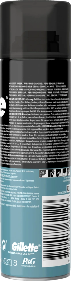 Gillette® Rasierschaum Sensitive -Hautpflegeprodukte MAM 8905933 SHOP IMAGE 1.4