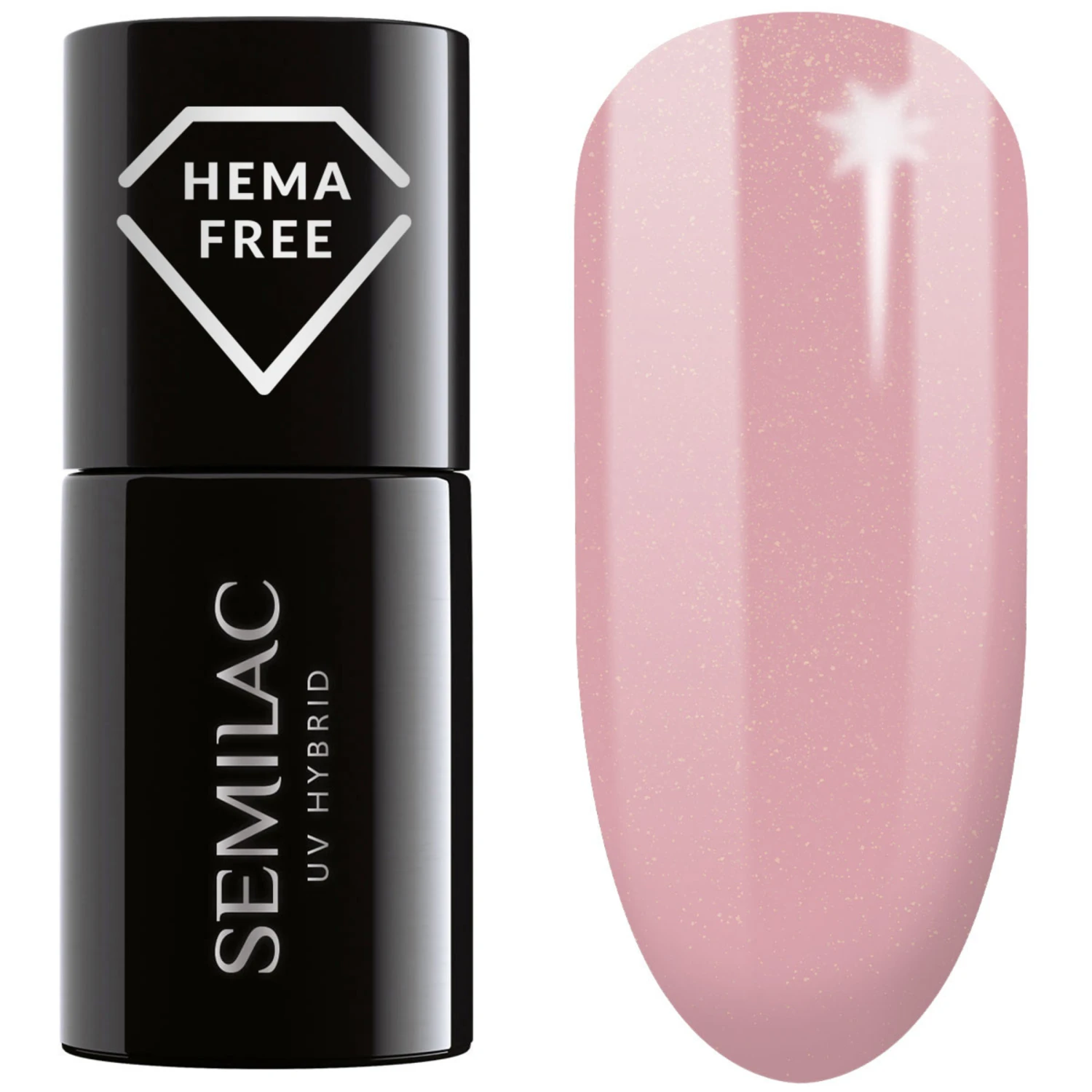 376 UV Nagellack Hybrid Semilac Shimmer Stone Pink Diamond 1 376 UV Nagellack Hybrid Semilac Shimmer Stone Pink Diamond