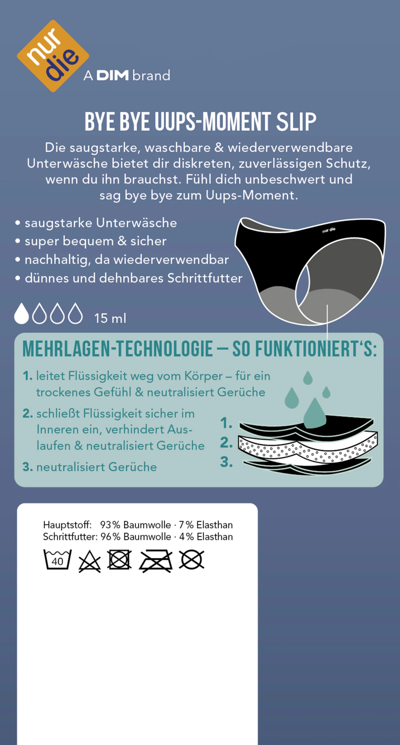 Bye Bye Uups-Moment Slip Schwarz Gr. XL 48-50 2 Bye Bye Uups-Moment Slip Schwarz Gr. XL 48-50 – Bild 2