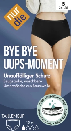 Bye Bye Uups-Moment Taillenslip Schwarz Gr. S 36-38