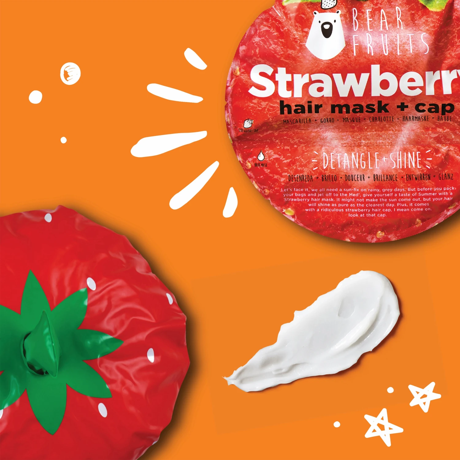 Haarmaske Strawberry + Cap 7 Haarmaske Strawberry + Cap – Bild 7