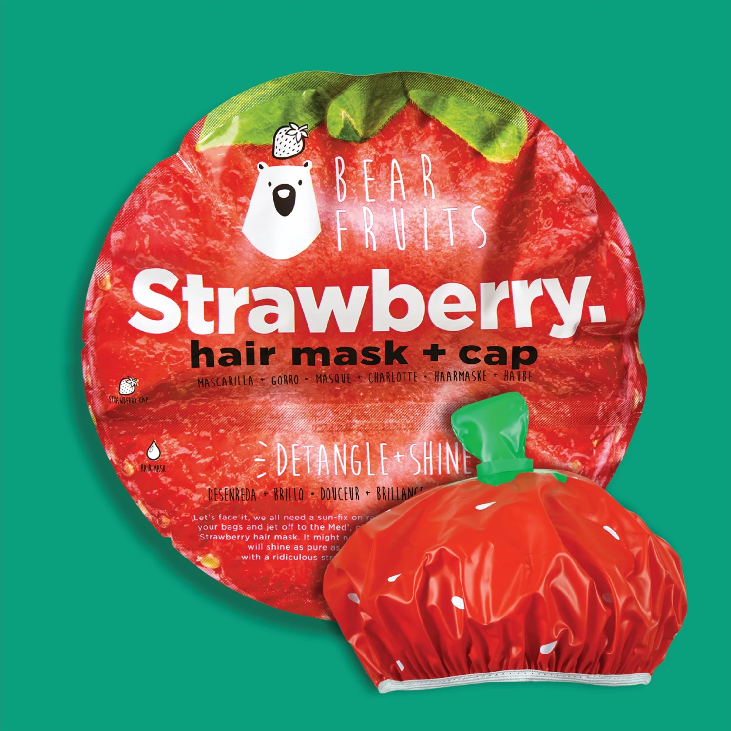 Haarmaske Strawberry + Cap 3 Haarmaske Strawberry + Cap – Bild 3