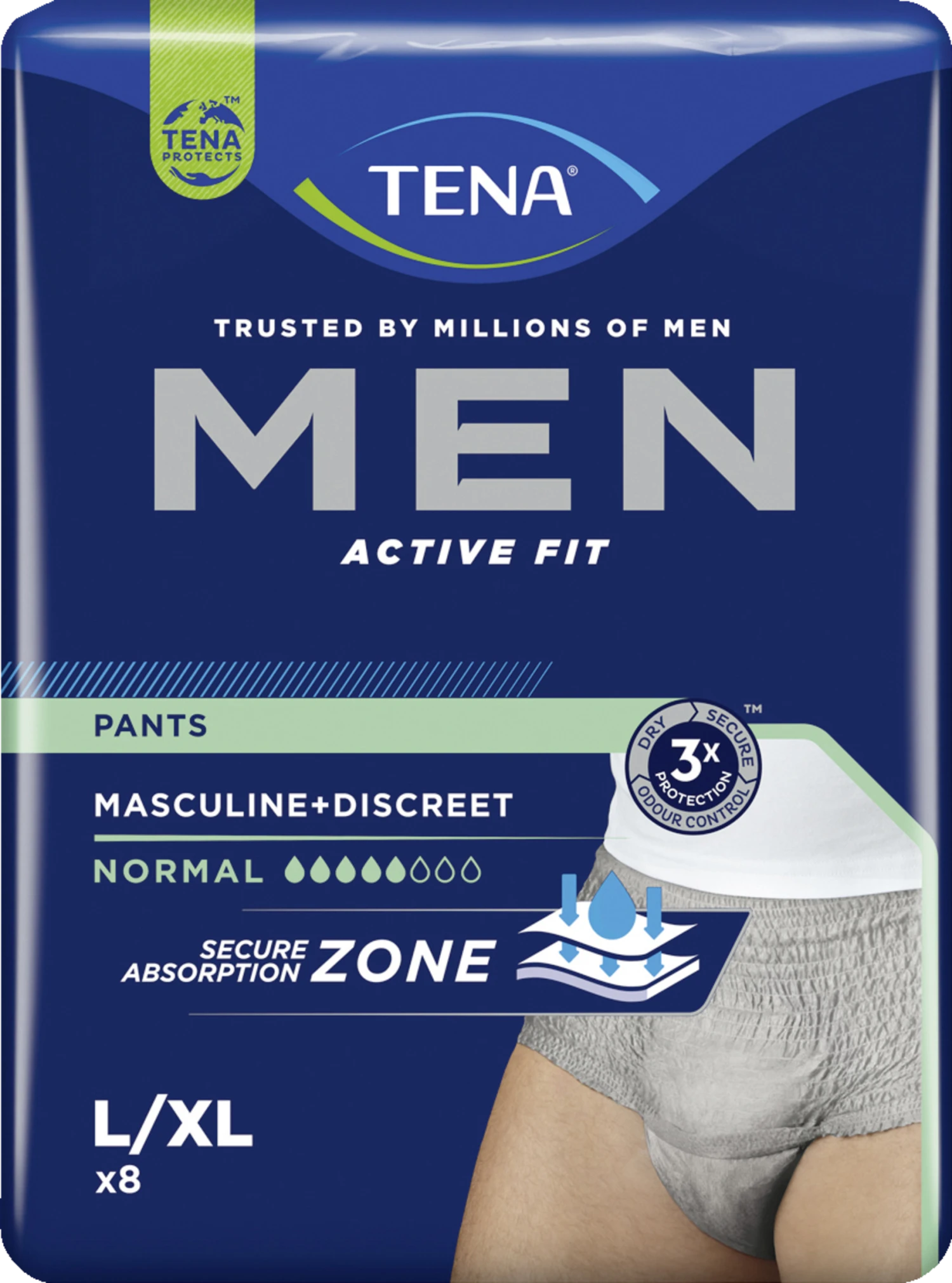TENA Men Active Fit Pants L/XL 1 TENA Men Active Fit Pants L/XL